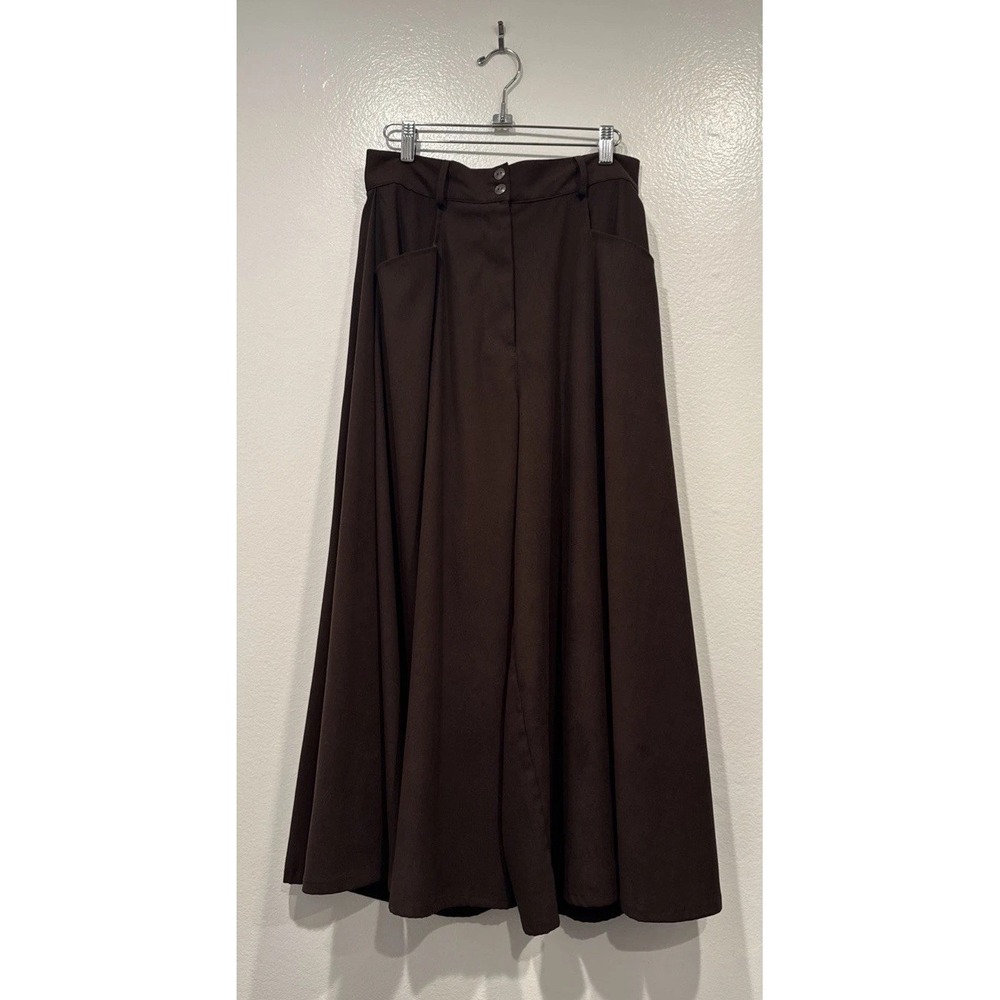 Scully WAH Maker Pants Womens Small Brown West Wide Leg Gaucho Culottes Western